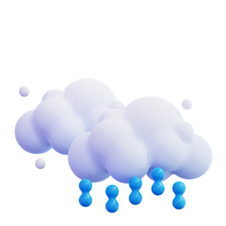Cloudy Rain  3D Icon
