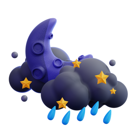 Cloudy Rain  3D Icon