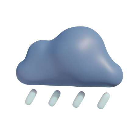 Cloudy Rain  3D Icon
