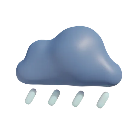 Cloudy Rain  3D Illustration