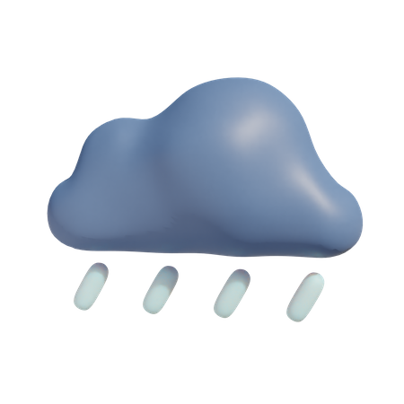 Cloudy Rain 3D Illustration