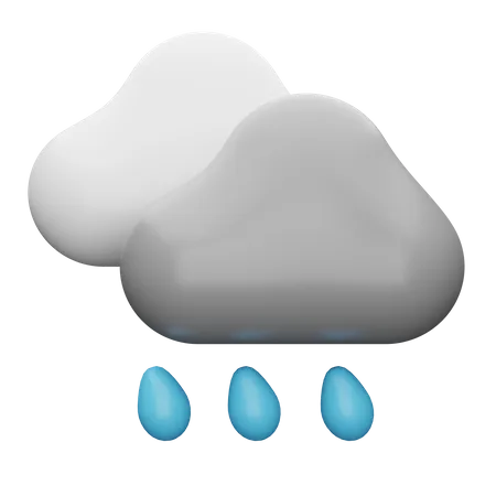 Cloudy Rain  3D Illustration