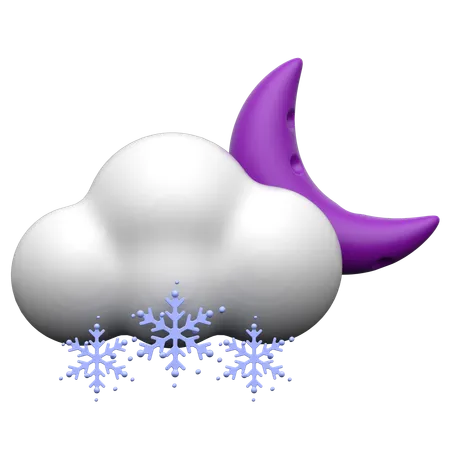 Cloudy Snow  3D Icon