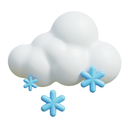 曇り雪  3D Icon