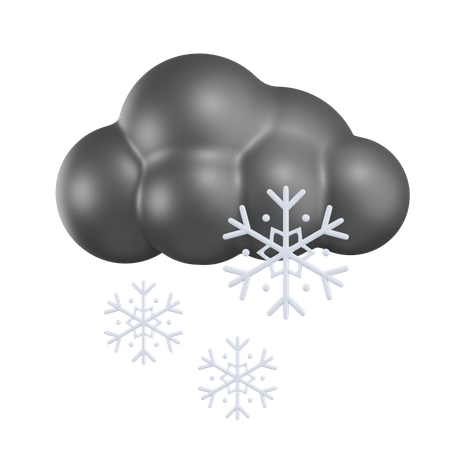 Cloudy Snow  3D Icon