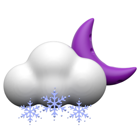 Cloudy Snow  3D Icon