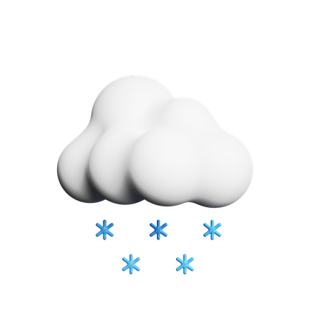 Cloudy Snow  3D Icon