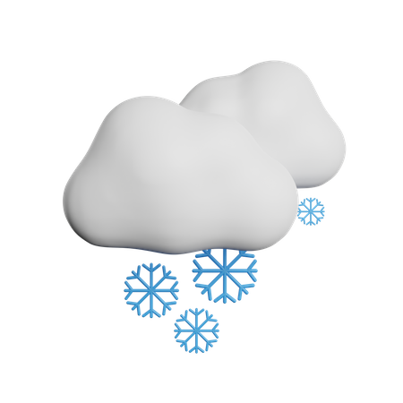 Cloudy Snow  3D Icon