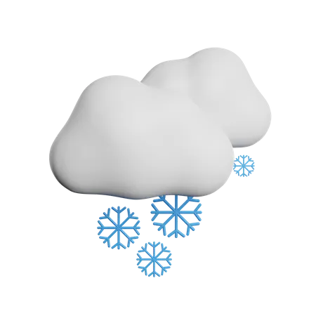 Cloudy Snow  3D Icon