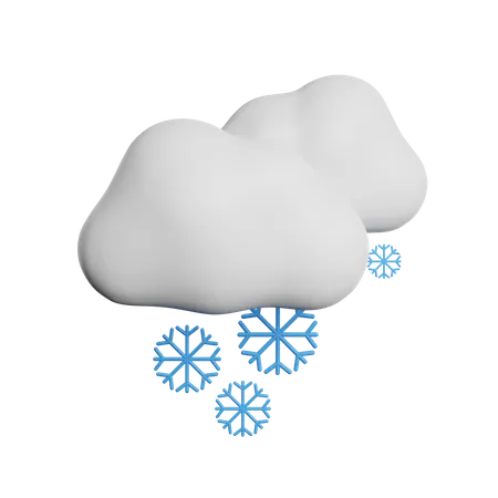 Cloudy Snow 3D Icon