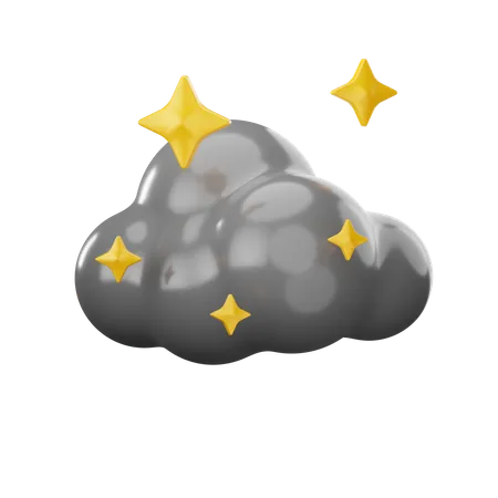 Cloudy Star  3D Icon