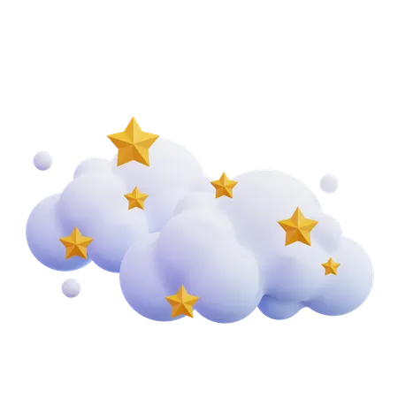 Cloudy Stars  3D Icon