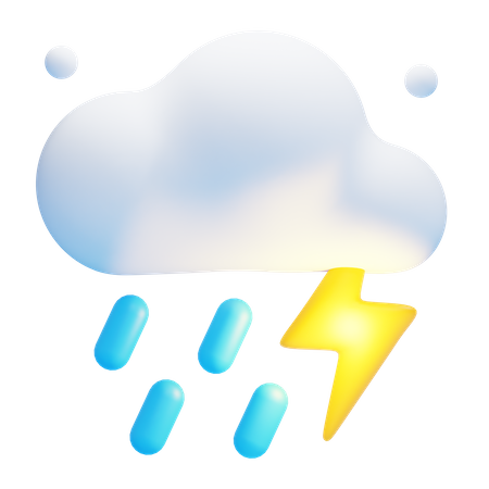 CLOUDY STORM  3D Icon