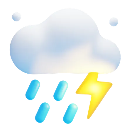 CLOUDY STORM  3D Icon