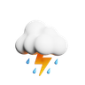 lighting storm 3d illustration
