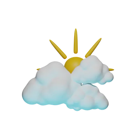 Cloudy Sunny Weather Download This Item Now 3D Icon