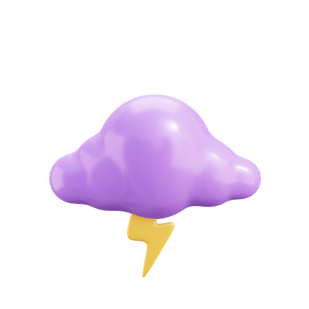 Cloudy Thunder  3D Illustration