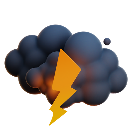 CLOUDY THUNDERSTORM  3D Icon