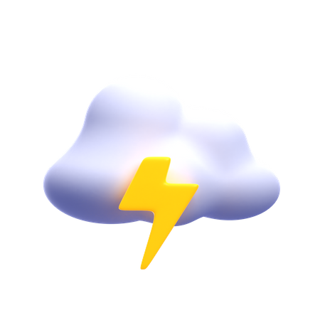 Cloudy Thunderstorm  3D Icon