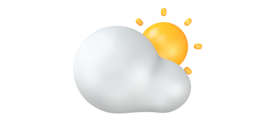 Cloudy weather  3D Icon