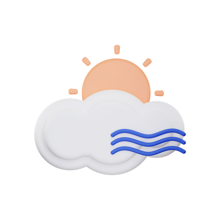 Cloudy Weather  3D Illustration