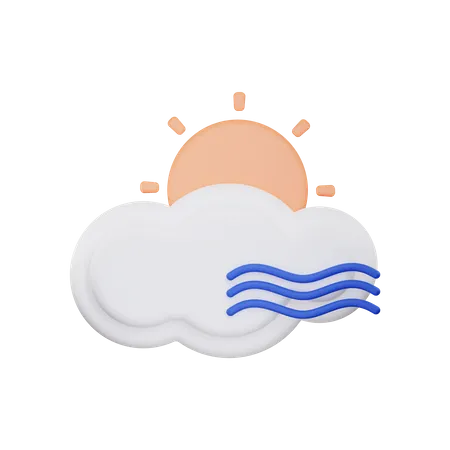 Cloudy Weather  3D Illustration