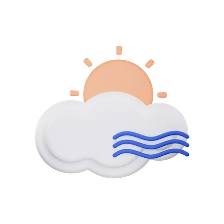 Cloudy Weather 3D Illustration