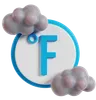 Cloudy Weather Fahrenheit Icon