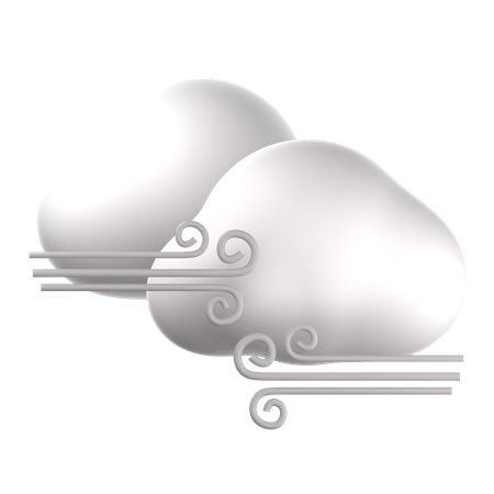 Cloudy wind  3D Icon