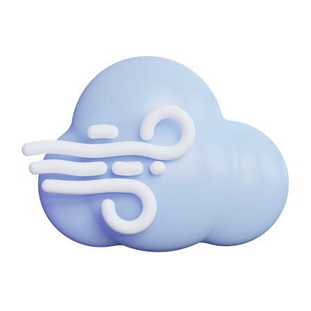 Cloudy Wind  3D Icon