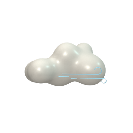 Cloudy Wind  3D Icon