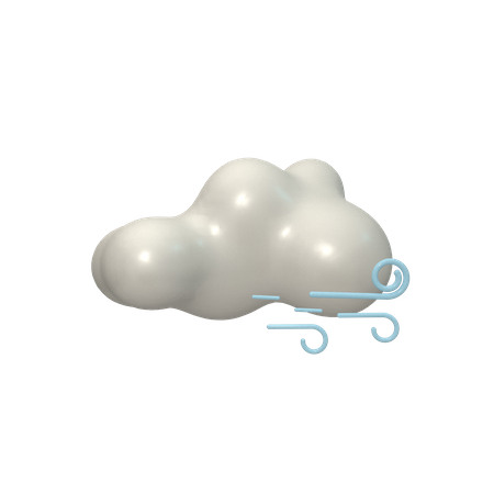 Cloudy Wind  3D Icon