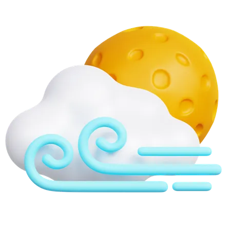 Cloudy Wind  3D Icon