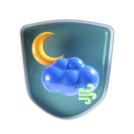 Cloudy Wind  3D Icon