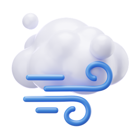 Cloudy Wind  3D Icon