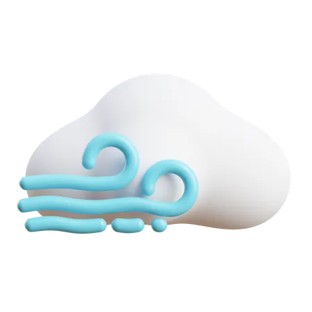 Cloudy Wind  3D Icon