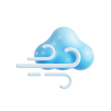 Cloudy Wind  3D Icon