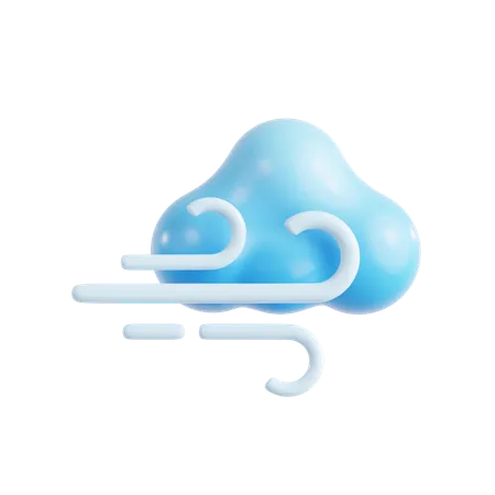 Cloudy Wind  3D Icon