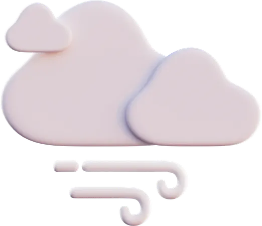 Cloudy Windy  3D Icon