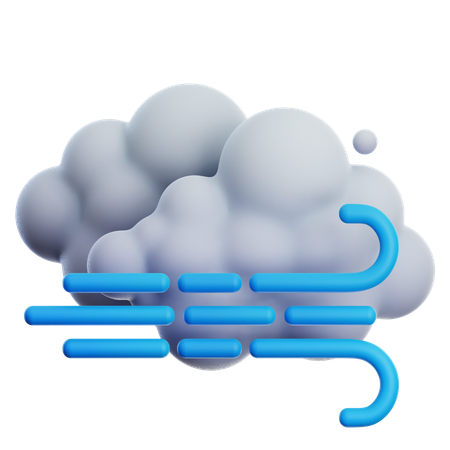 CLOUDY WINDY DAY  3D Icon