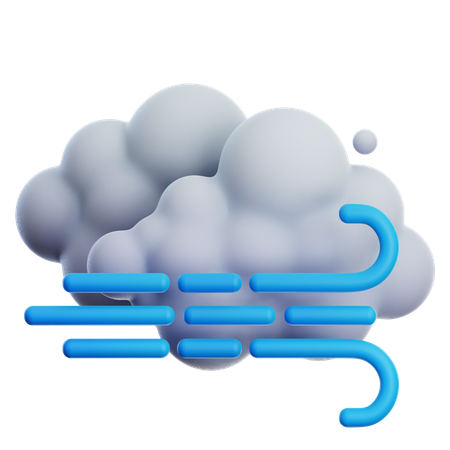 CLOUDY WINDY DAY  3D Icon