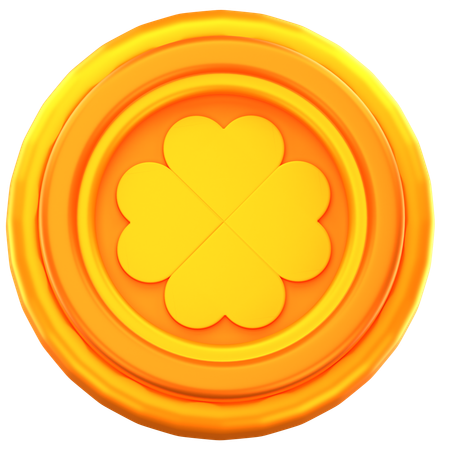 Clover coin  3D Icon