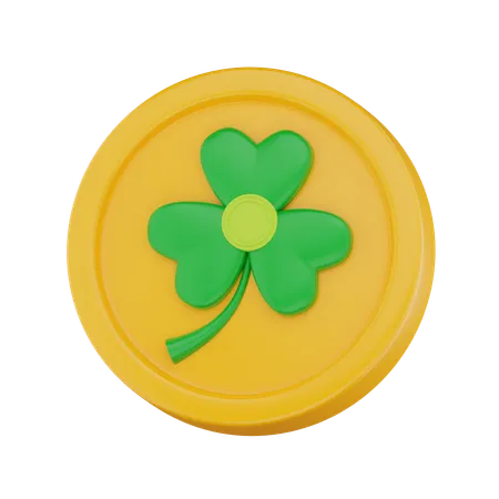 Clover Coin  3D Icon