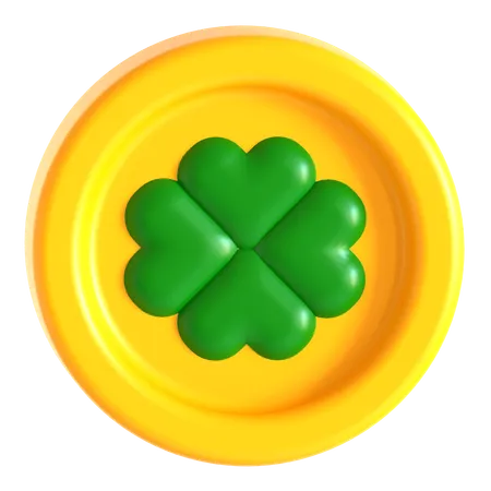 Clover coin  3D Icon