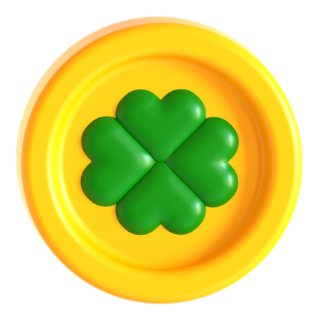 Clover coin  3D Icon