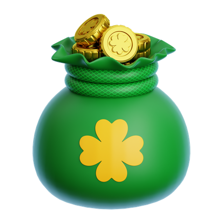 Clover Coin Bag  3D Icon