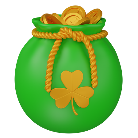 Clover Coin Bag  3D Icon