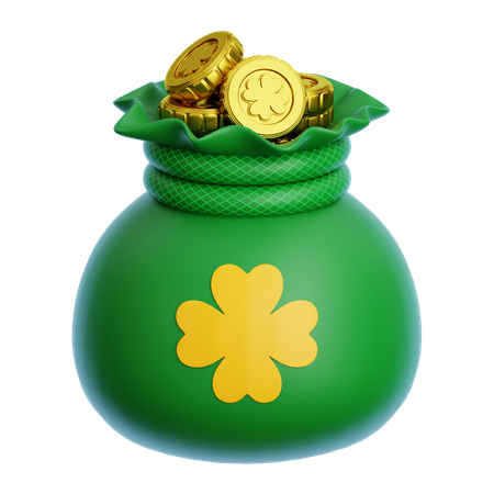 Clover Coin Bag  3D Icon