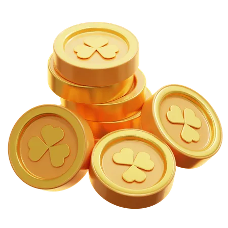 Clover Coins  3D Icon