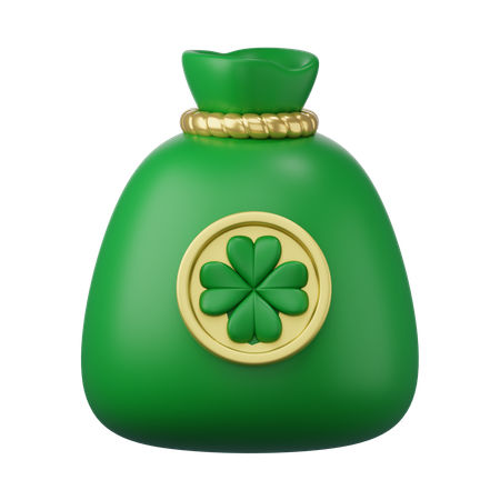 Clover Coins Bag  3D Icon